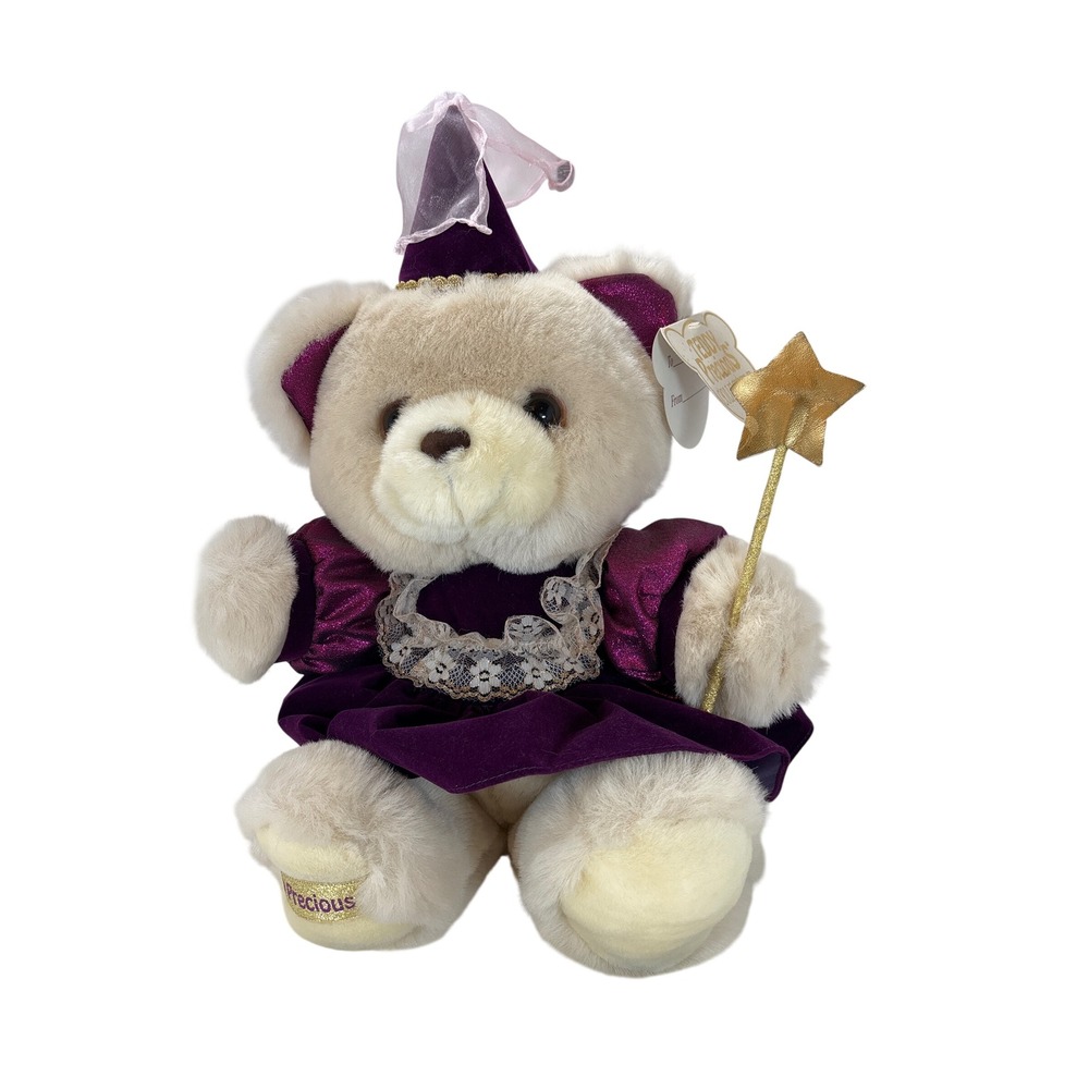 Dan Dee Teddy Precious Wizard Witch Bear Purple Velvet Star 189787 Plush 14in
